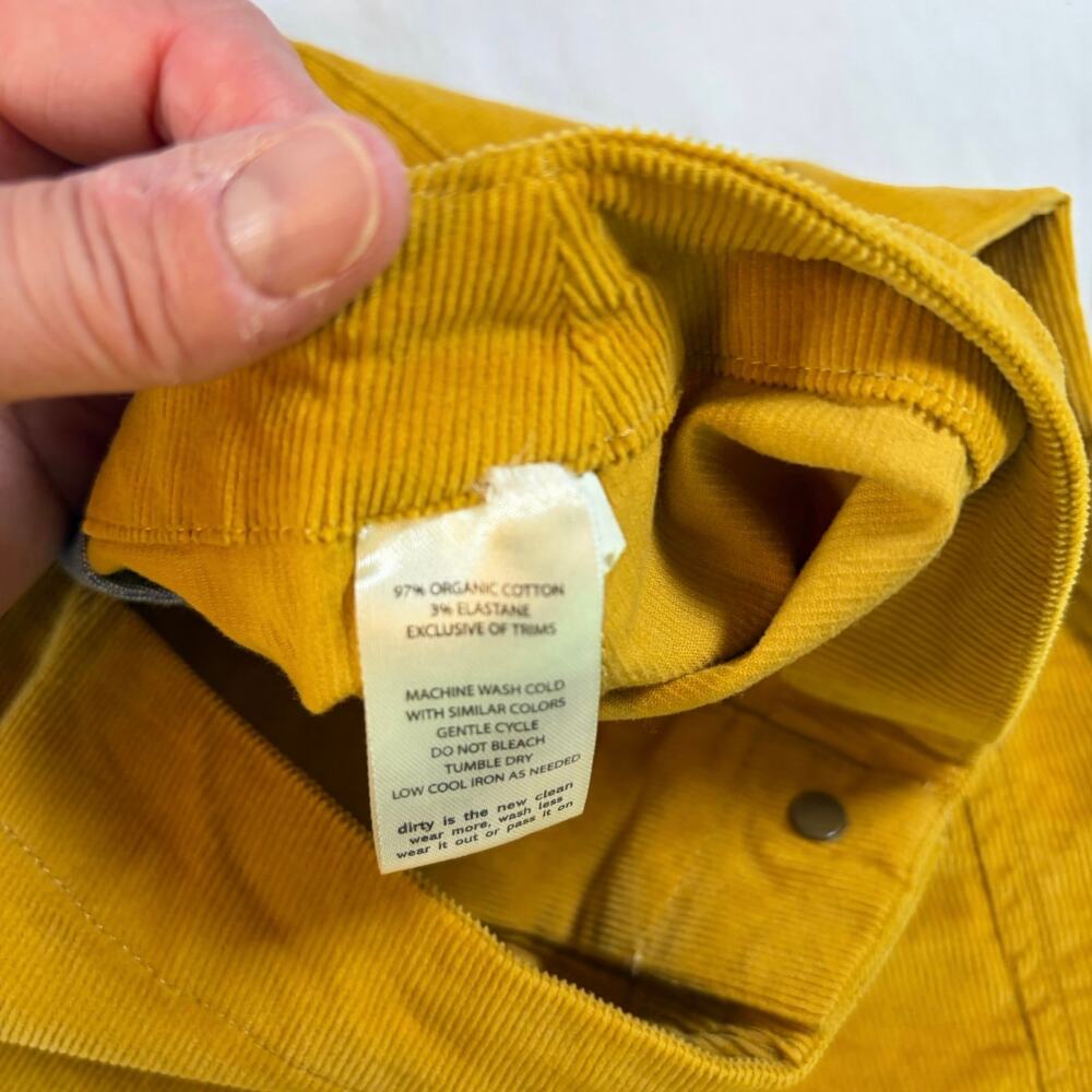 Toad & Co womens mustard corduroy button up skirt. Size 6. academic, preppy - Picture 4 of 5